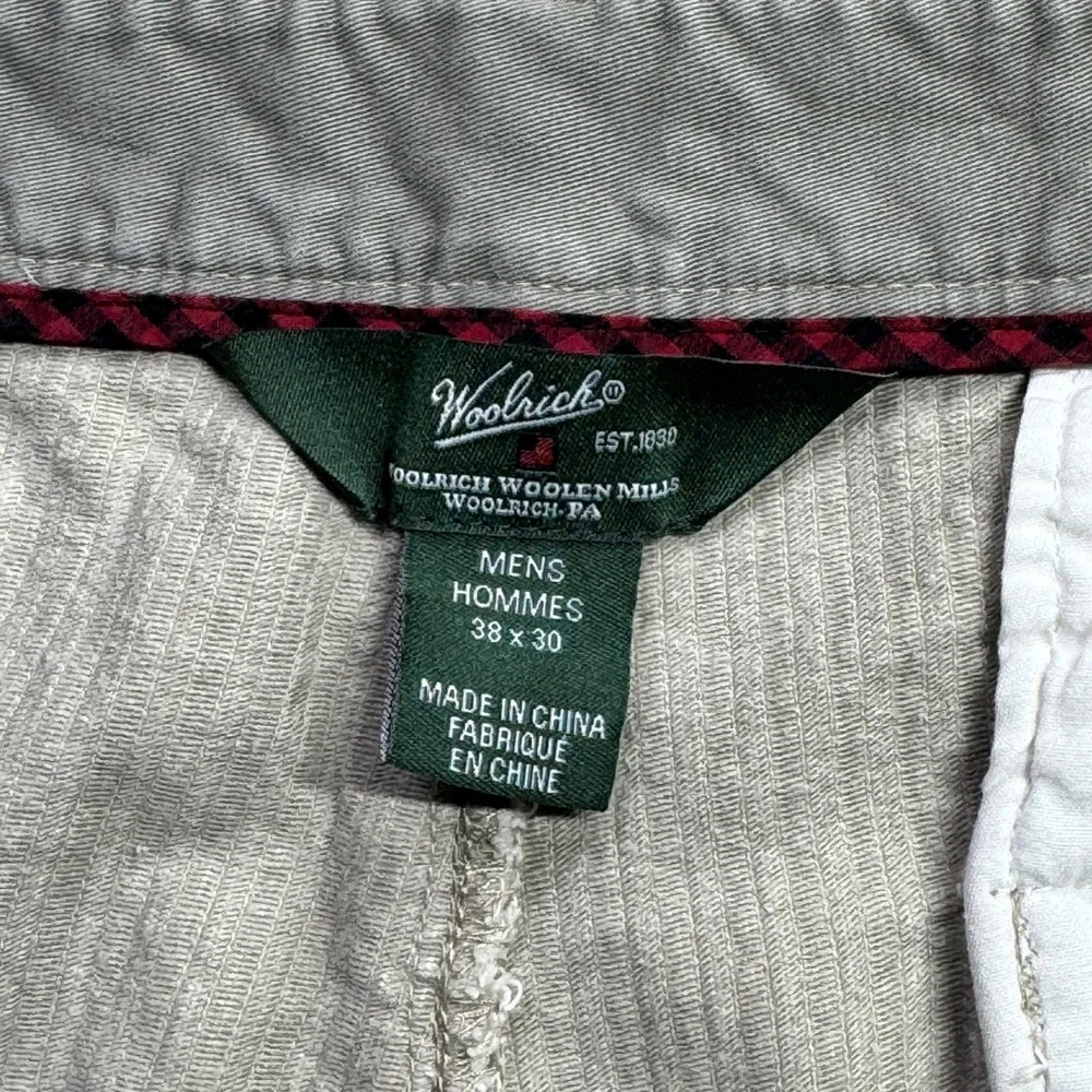 Woolrich Corduroy Pants Mens 38x30 Tan Beige Straight Leg Outdoor Retro